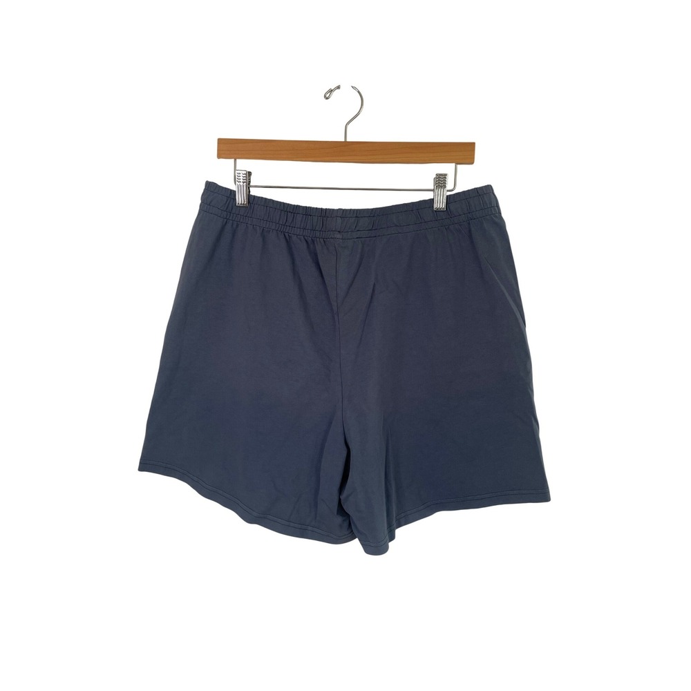 SKIMS Cotton Jersey Shorts Womens Large Blue Relaxed Elastic Waist Pockets - Picture 3 of 10